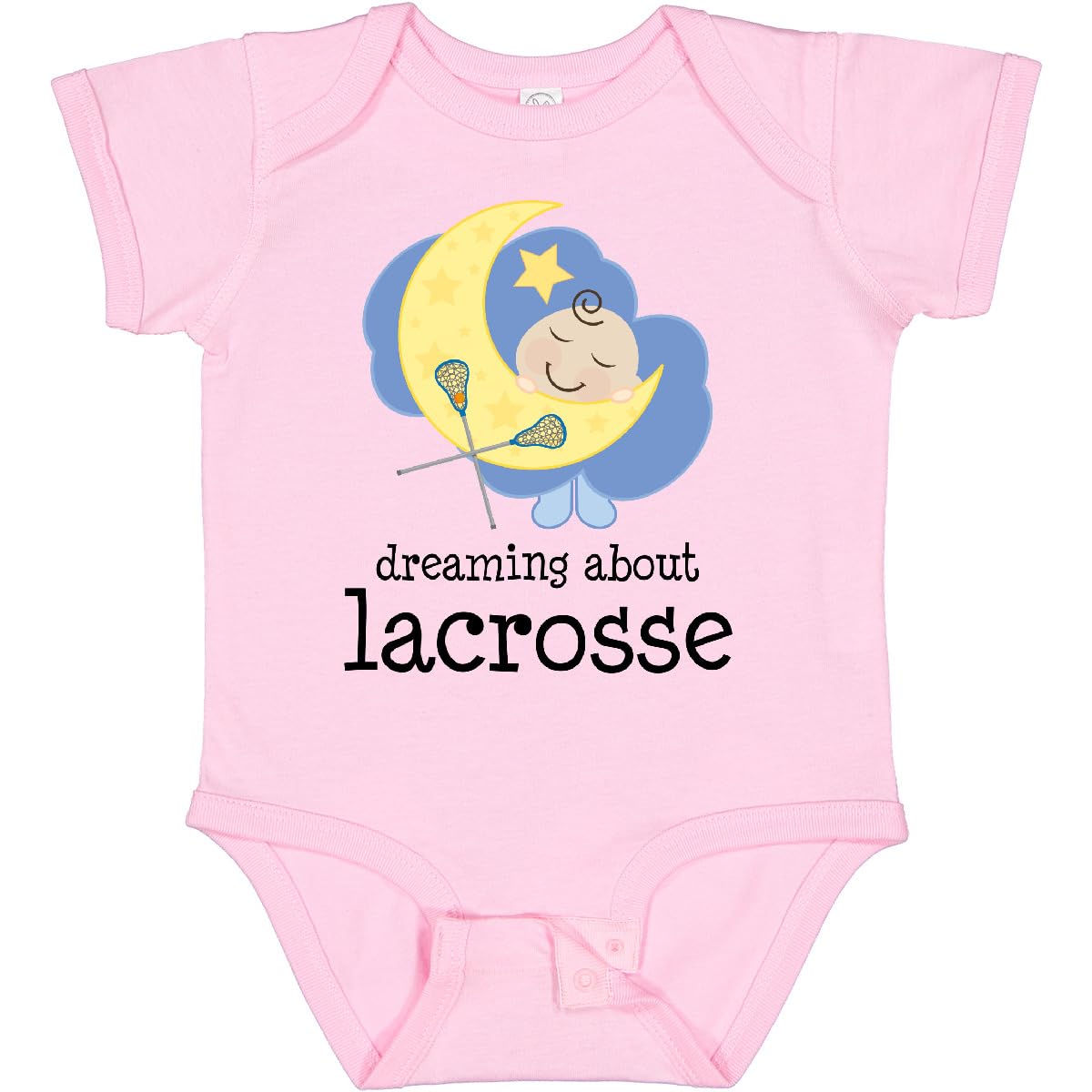 Inktastic Lacrosse Baby Dream About Baby Bodysuit - Soft Cotton Onesie for Newborns & Infants - Perfect for Gifts, Playtime & Family Photos
