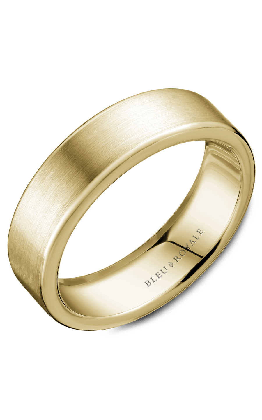 Bleu Royale Men's Wedding Band RYL 037Y65 - 14K Yellow Gold Classic Ring for Groom, Engagement & Anniversary - Perfect for Formal Events, Proposals & Special Occasions