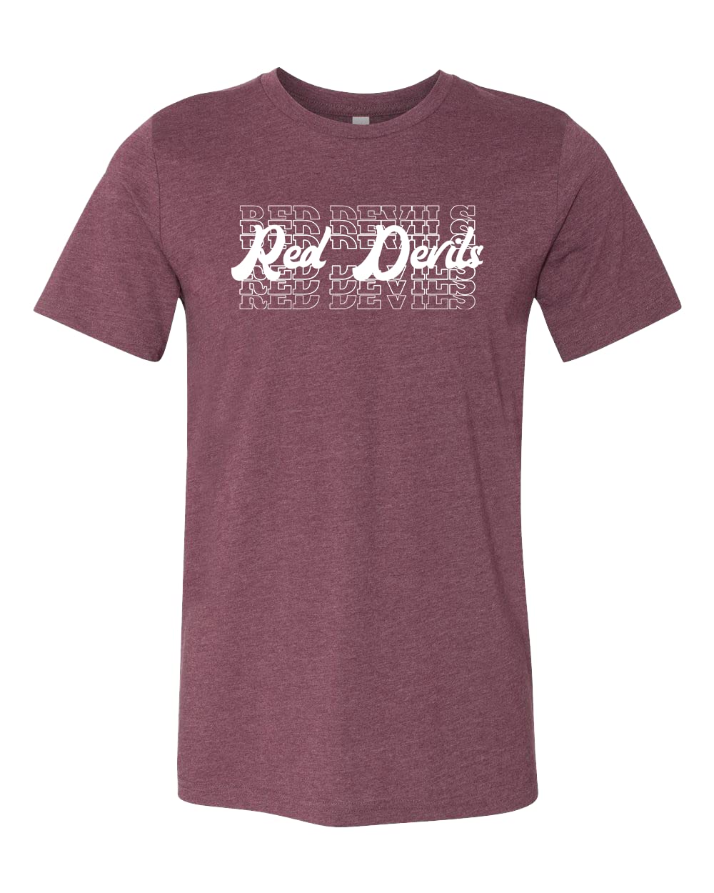 Official Red Devils Team Mascot Shirt - Fan Apparel & School Spirit Wear for Football Games, Pep Rallies & Sports Events