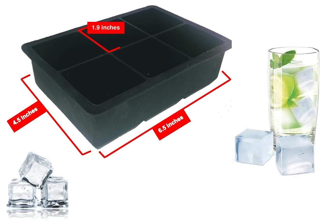 Premium Silicone Ice Cube & Ice Ball Mold Set of 2 with Lids - Large Reusable Freezer Trays for Cocktails, Whiskey, Beverages & Party Drinks