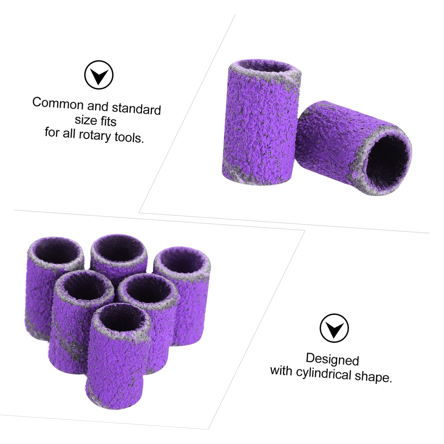 Minkissy 3 Sets Nail Sanding Bands for Nail Drill - 100pcs x 3 Sanding Caps, Grinding Heads & Polishing Tools for Professional Manicure & Pedicure - Perfect for Salon, Home Nail Care & DIY Nail Art