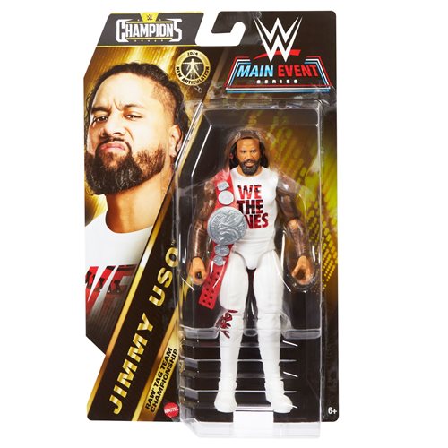 WWE Main Event Series Jimmy Uso Action Figure - Collectible Wrestling Toy for Kids & Adults, Perfect for Display, Play & WWE Fan Collections