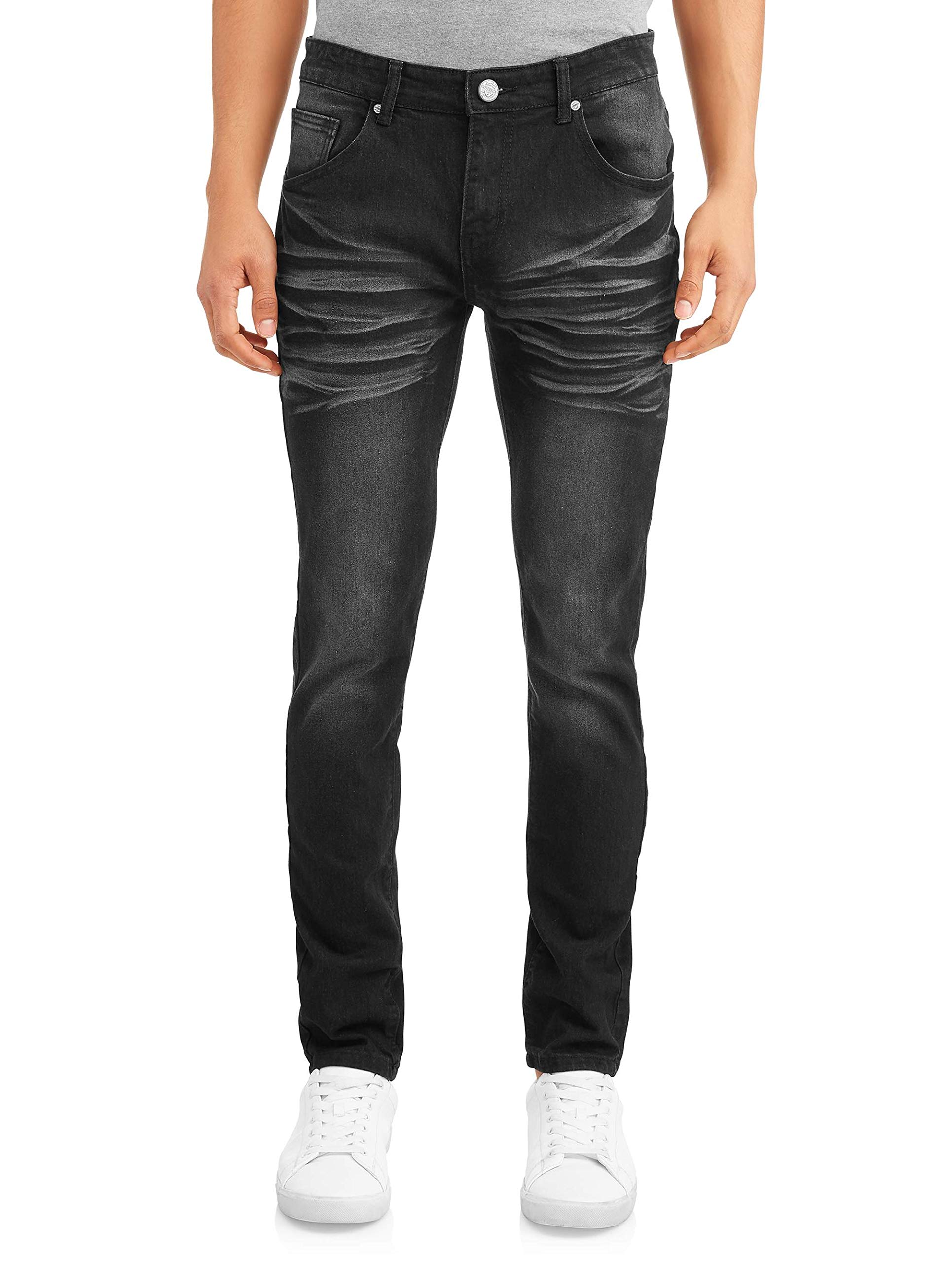 Premium Stretch Denim Jeans for Men - 5-Pocket Comfort Fit, Black Wash | Casual Wear, Office & Everyday Outfits