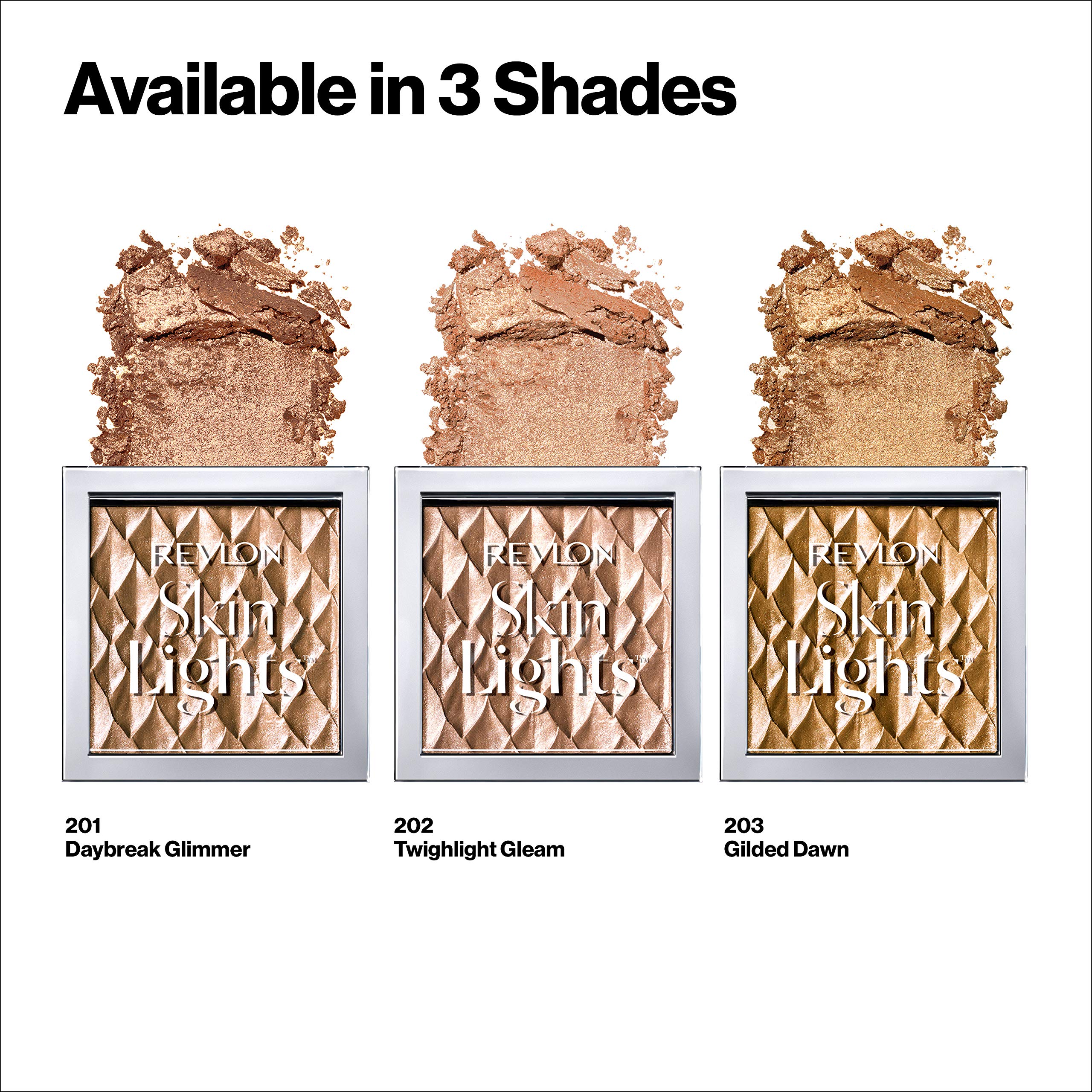 Revlon Skin Lights Prismatic Highlighter Powder - Daybreak Glimmer 201, 0.28 Oz | Natural Glow & Shimmer Finish for Face Makeup | Perfect for Daily Wear, Special Occasions & Photography Lighting