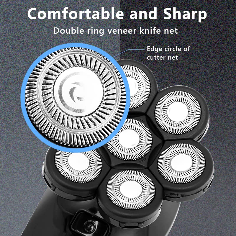 7D Floating Head Electric Razor for Men - Waterproof USB Rechargeable Shaver with 7 Independent Cutters | Perfect for Travel, Gym & Daily Grooming Routine