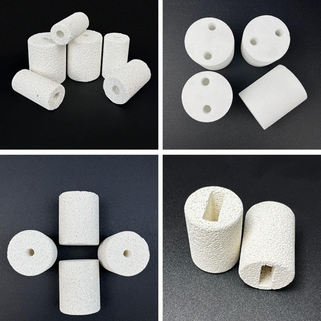 High Temperature Quartz Tube Plug - 90mm x 65mm Corundum Furnace Plug for Laboratory & Industrial Use (OD: 100mm) - Perfect for Heat Insulation in Kilns, Furnaces & High-Temp Experiments