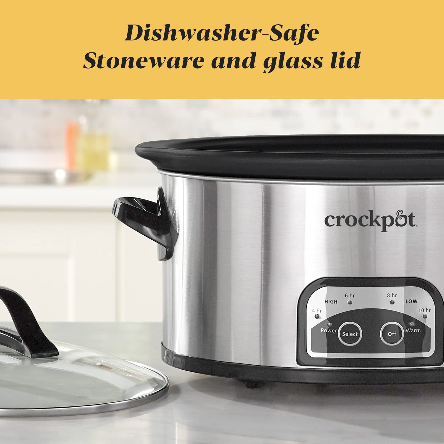 Crock-Pot 6 Quart Programmable Slow Cooker with Digital Timer & Auto Keep Warm - Stainless Steel Electric Crock Pot for Soups, Stews, Chili & Family Dinners