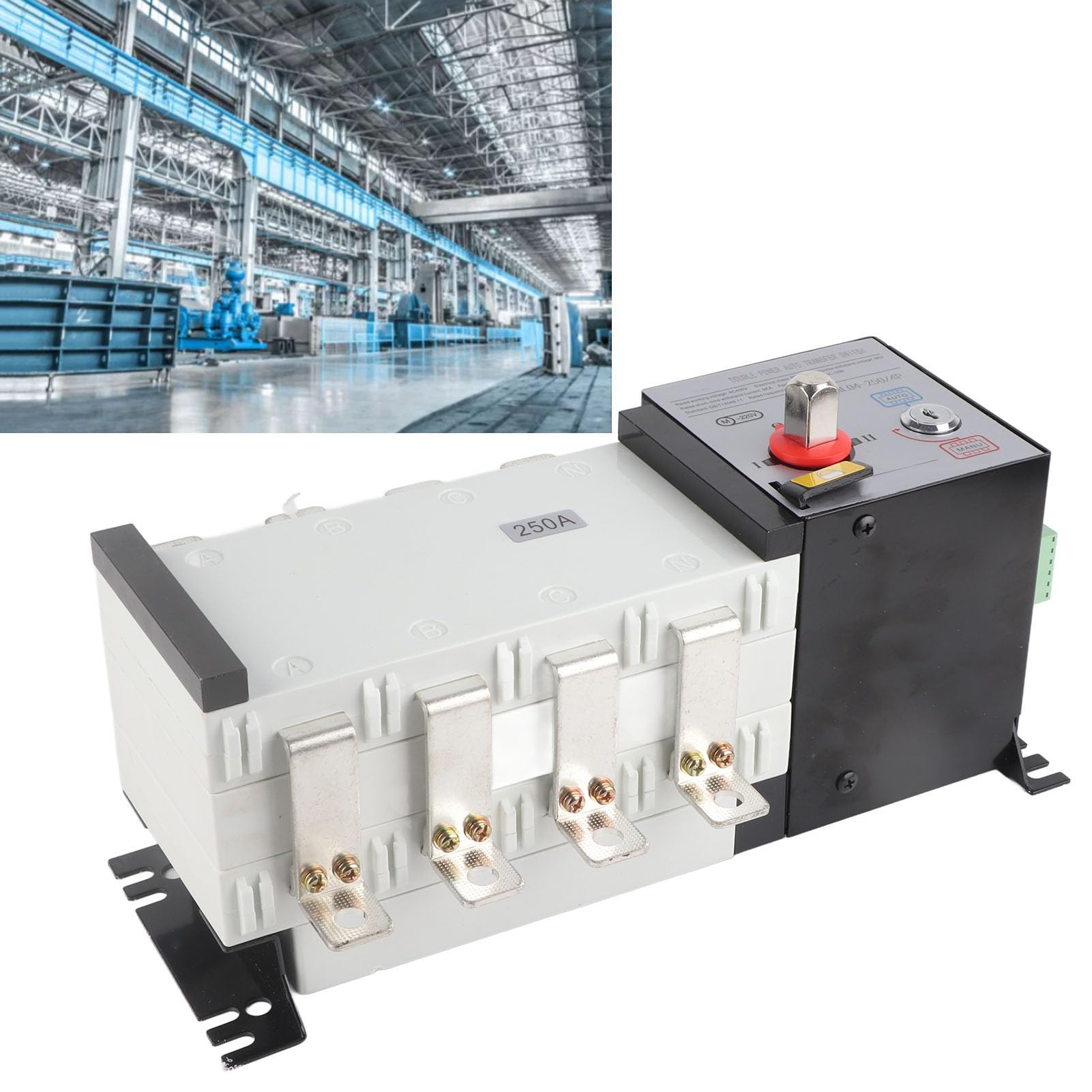 250A Automatic Transfer Switch AC400V 2 in 1 Out - Isolated Power Transfer Switch for Generator Backup | Home & Commercial Power Supply Solution