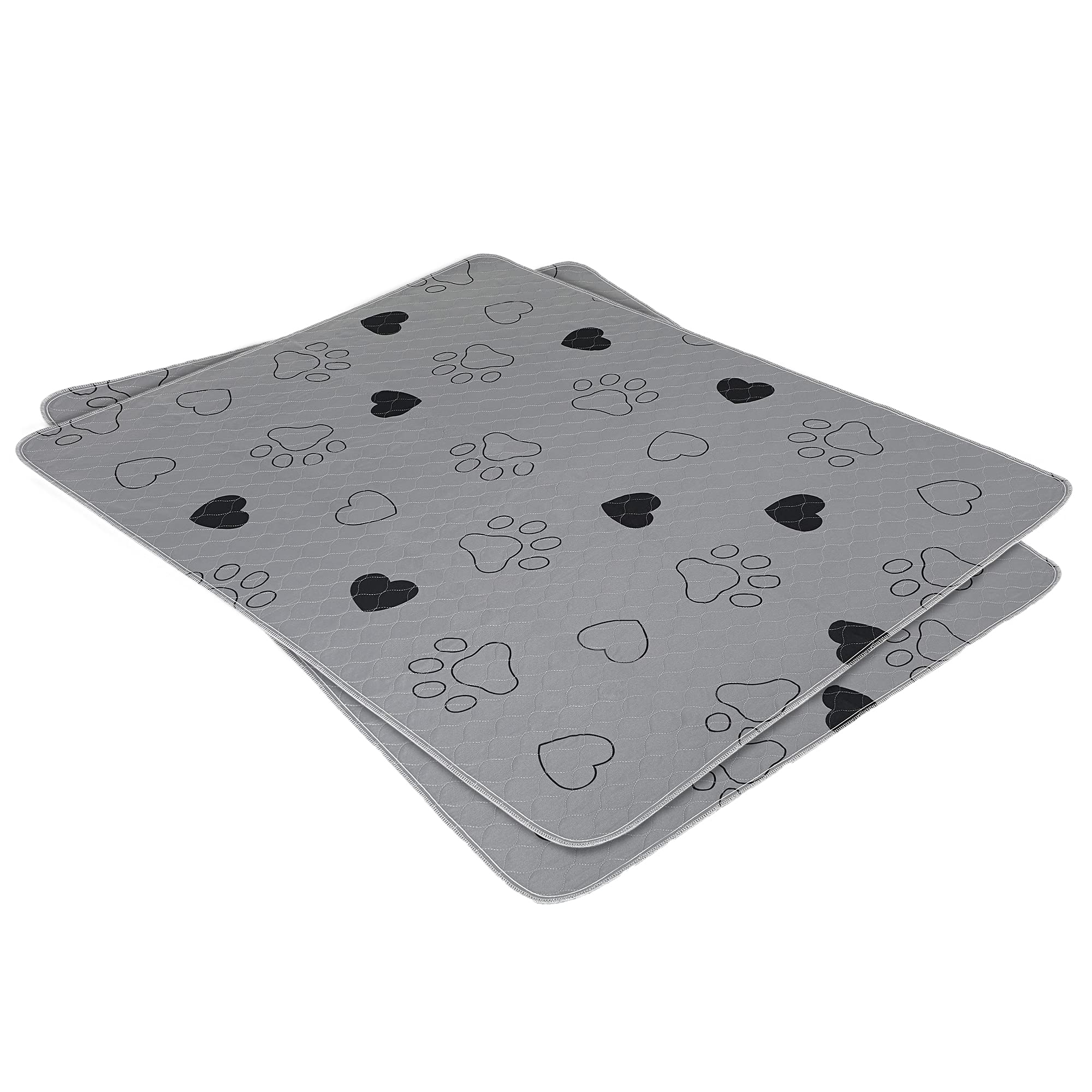 FEANDREA Washable & Reusable Puppy Pads - 2 Pack Leak-Proof, Non-Slip Dog Pee Pads with High Absorbency for Puppies, Adult Dogs, Cats & Rabbits - Perfect for Crate Training, Housebreaking & Pet Bed Protection