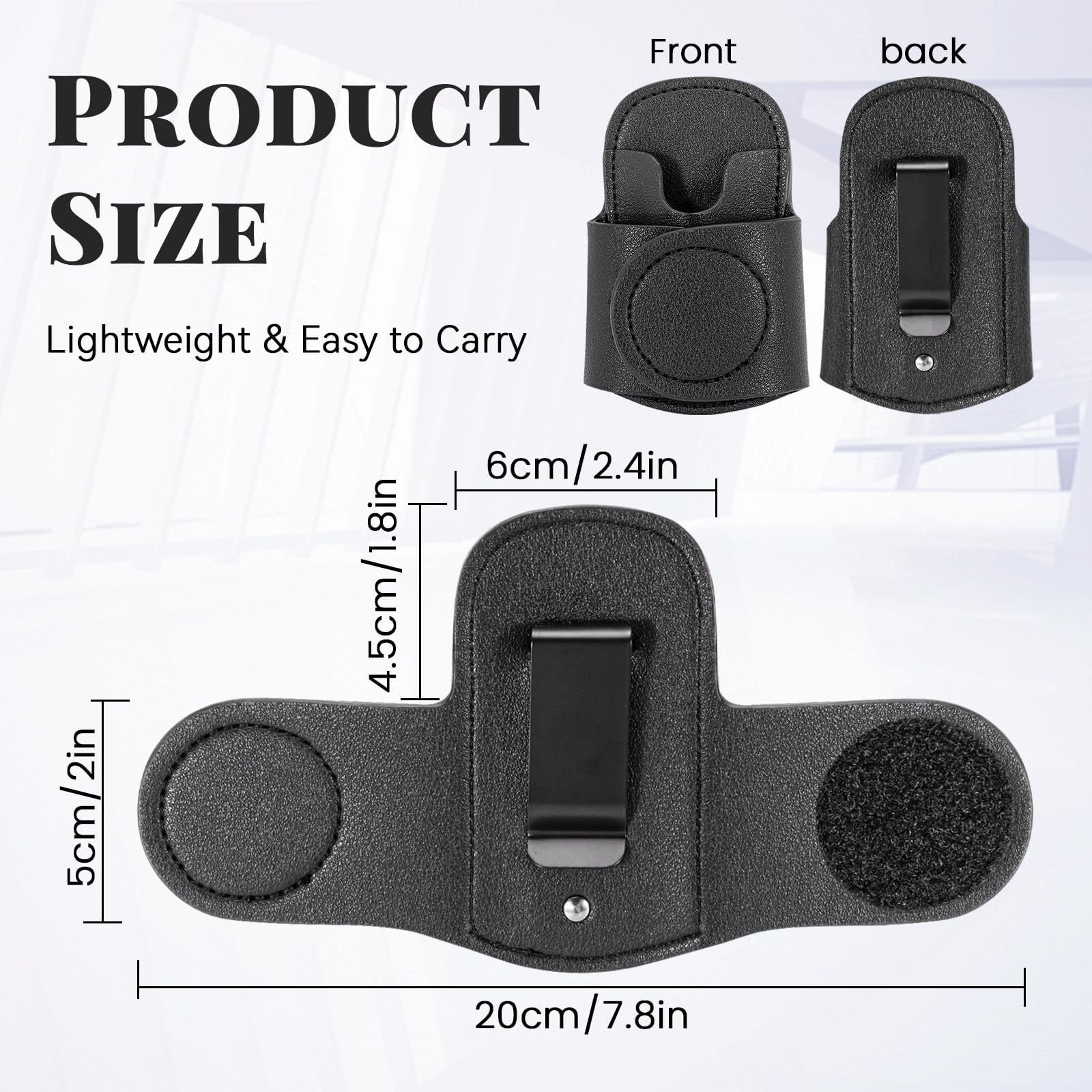 Premium Leather Stethoscope Holder with Hip Clip - Waist Belt Attachment for Doctors & Nurses (Black) | Ideal for Medical Professionals, EMTs & Healthcare Workers On-The-Go