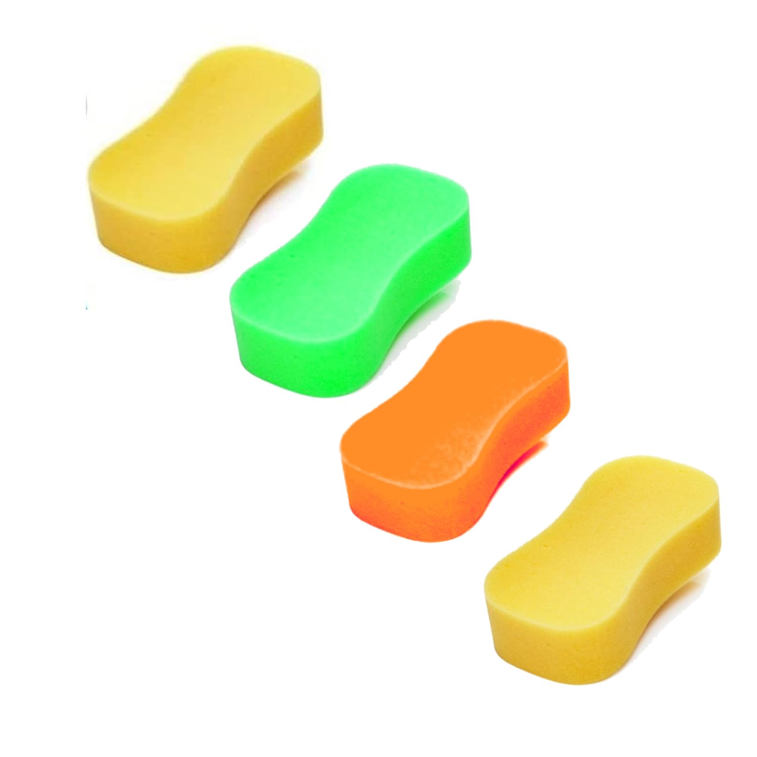 ARUHIU Exfoliating Body Sponge for Shower & Bath - Dermatologist Developed, Reusable Skin Cleansing Sponge for Dirt & Oil Removal - Pack of 4 - Perfect for Sensitive Skin & Daily Exfoliation