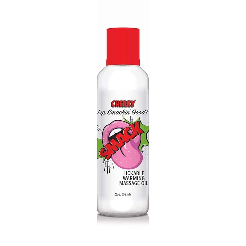 Smack Lickable Edible Massage Oil - Cherry Flavor 2oz for Couples, Sensual Massage & Intimate Moments