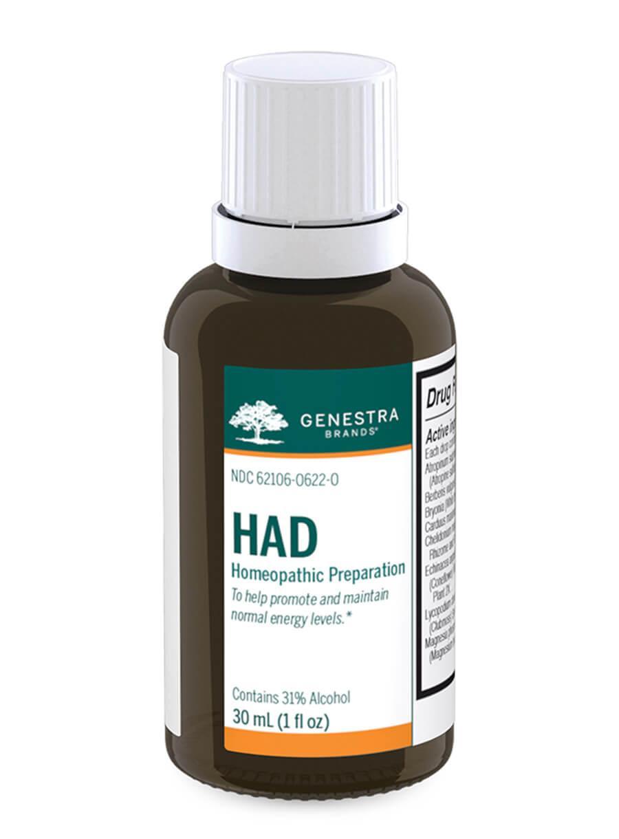 Genestra HAD Adrenal Support Drops 30ml - Natural Stress Relief & Energy Booster for Adrenal Fatigue - Perfect for Busy Professionals & Students