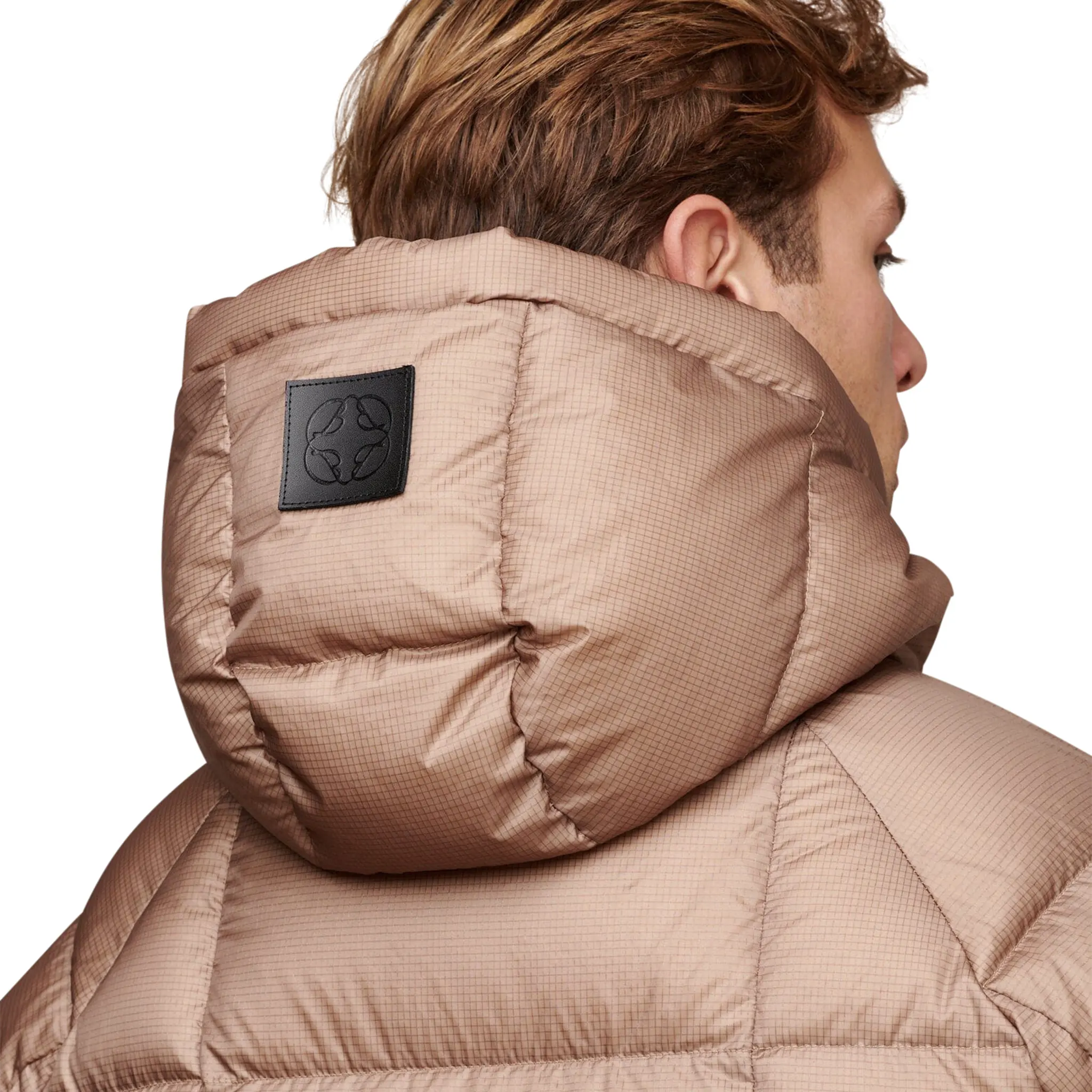 Belier Taupe Ripstop Down Filled Puffer Jacket - Lightweight Warm Winter Coat for Men & Women - Perfect for Skiing, Hiking & Outdoor Activities