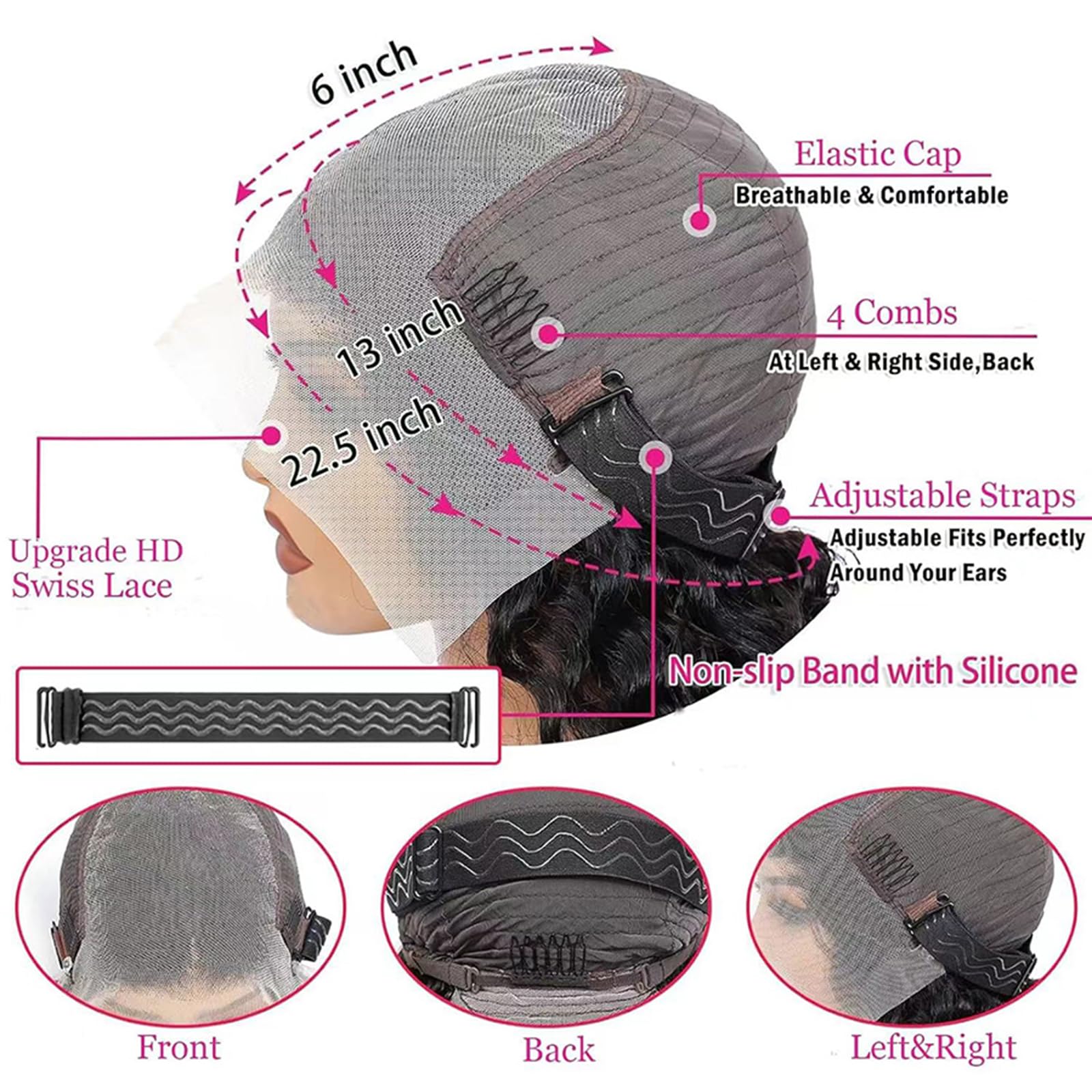 28Inch Kinky Straight Human Hair Lace Front Wig - Pre Plucked with Baby Hair, Natural Black Color, Yaki Straight Texture for Women - 13x6 HD Transparent Lace, 180% Density - Perfect for Daily Wear, Cosplay, and Special Occasions