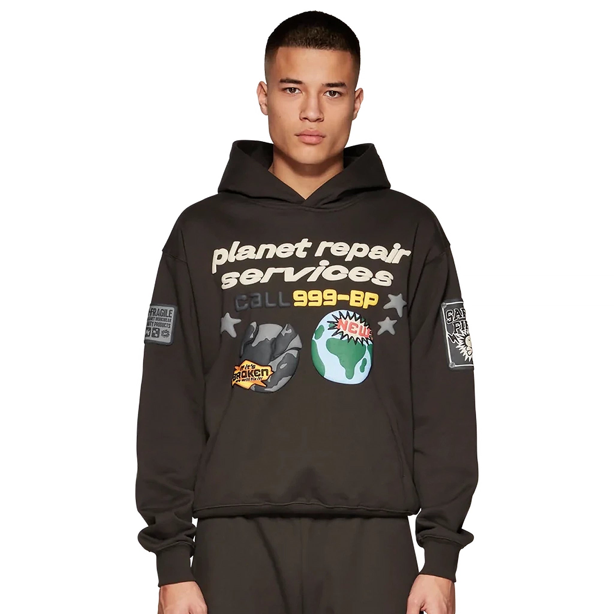 Broken Planet Repair Services Soot Black Hoodie - Trendy Streetwear for Men & Women | Perfect for Casual Outfits, Urban Fashion, and Everyday Wear