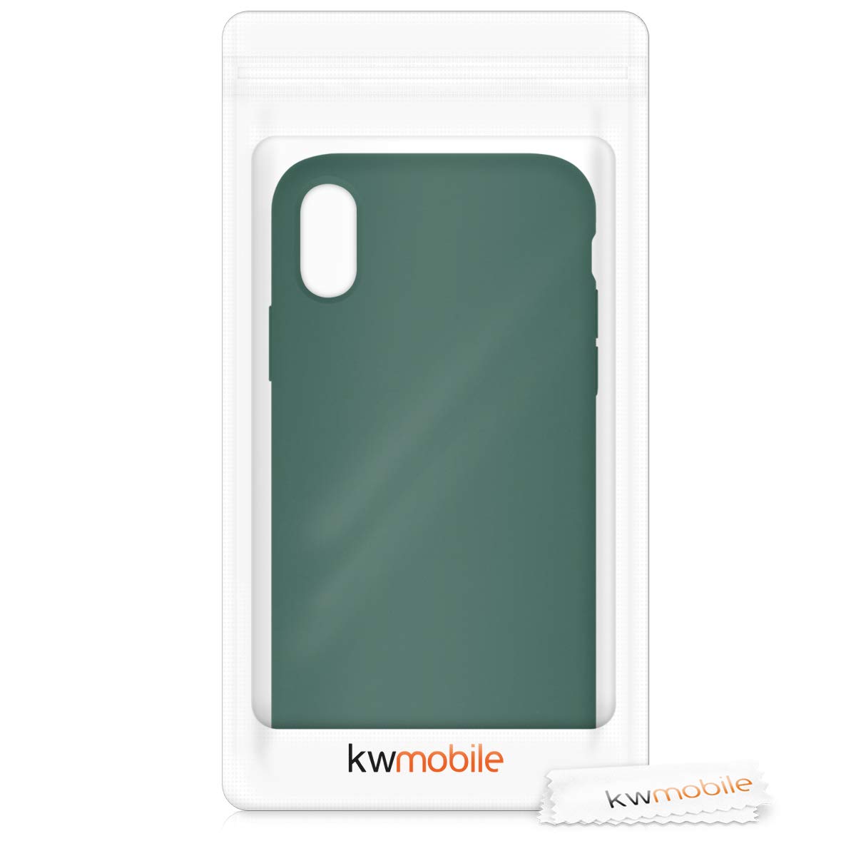 kwmobile TPU Silicone Phone Case for Apple iPhone X - Soft Protective Cover in Forest Green - Perfect for Everyday Use, Travel & Outdoor Activities