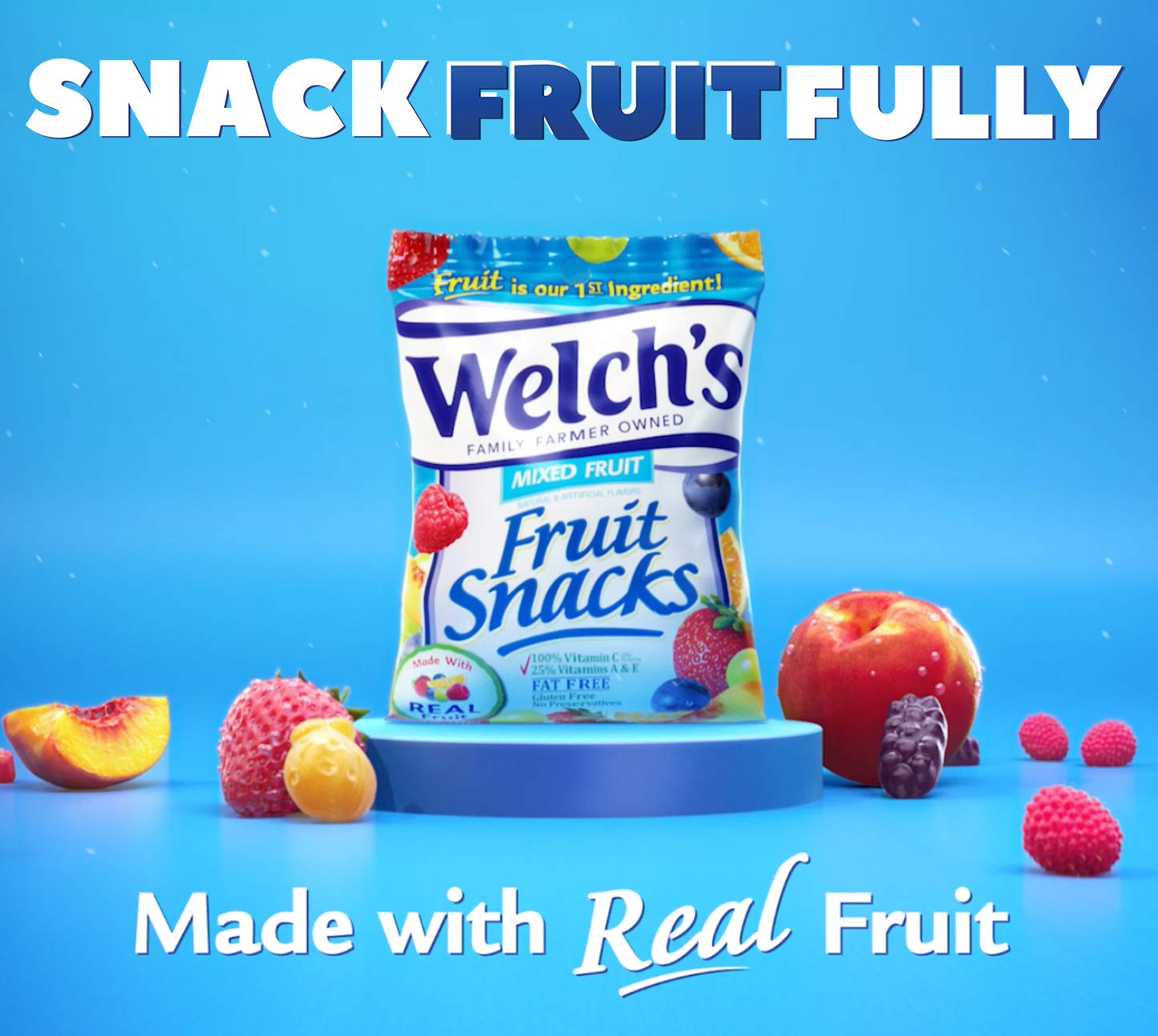 Welch's Mixed Fruit Snacks - Gluten Free, 0.9oz Single Serve Bags (66 Count Bulk Pack) | Healthy On-the-Go Snack for Kids Lunch, School, Travel & Office