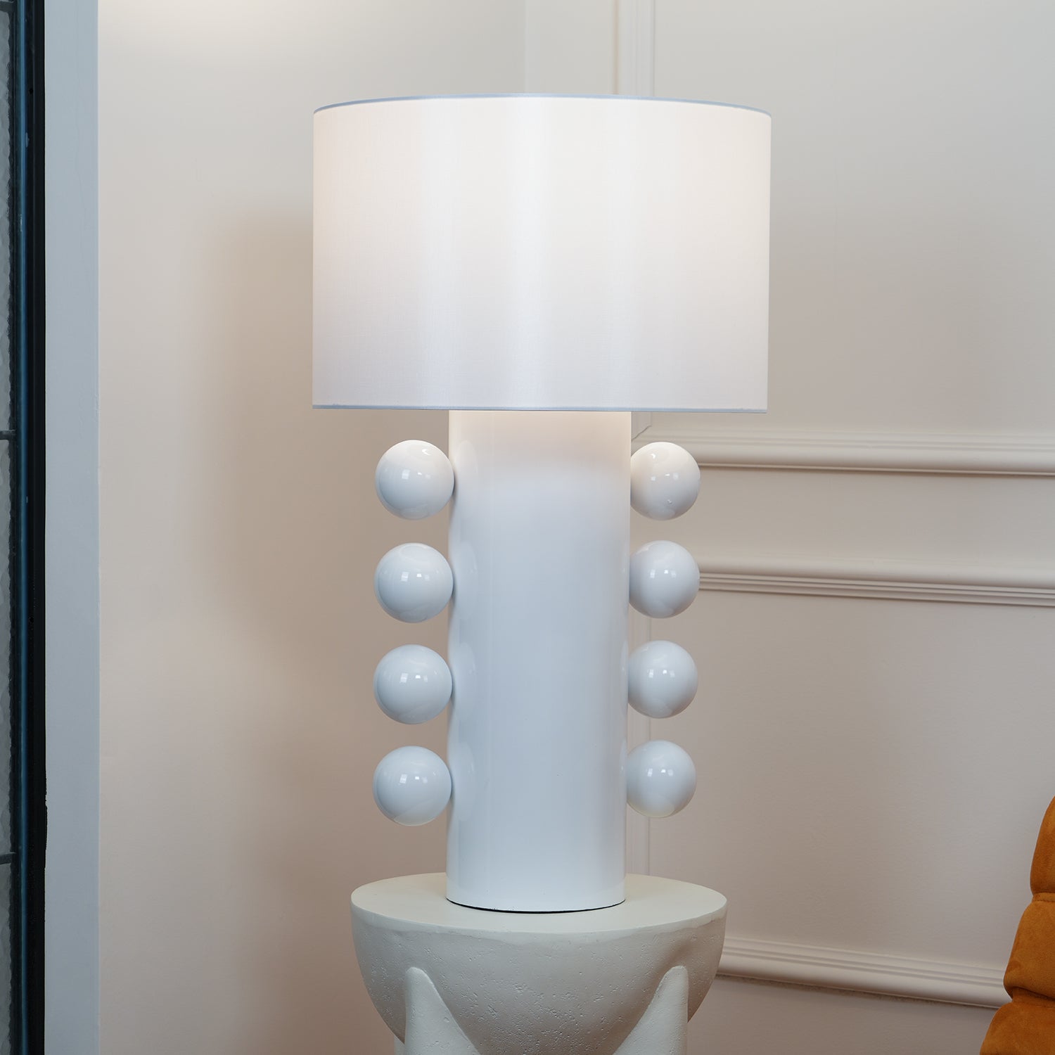 Tiglia Modern LED Table Lamp - Adjustable Brightness, USB Charging Port, Bedside Nightstand Light for Living Room, Bedroom & Office