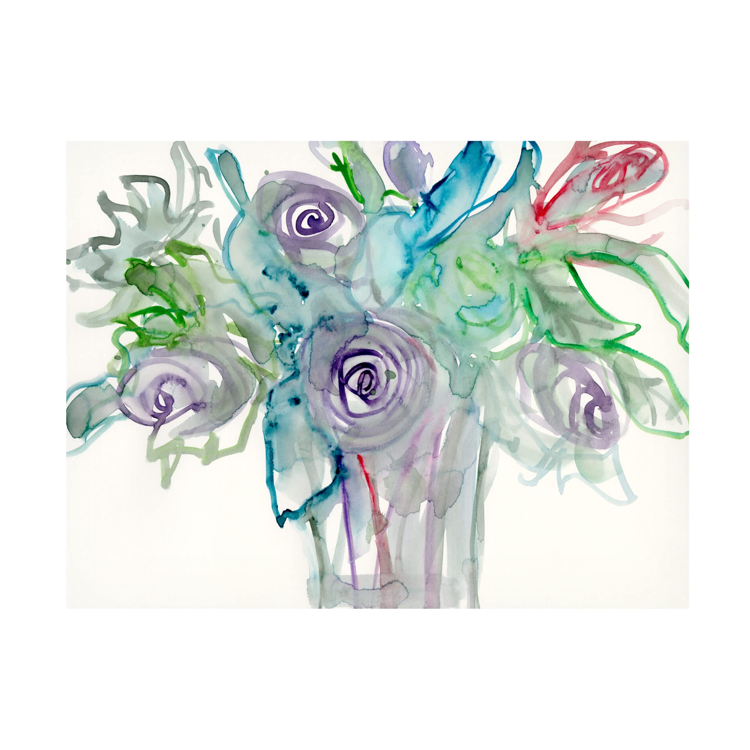 Samuel Dixon 'Floral Accent II' Canvas Wall Art Print - Modern Botanical Home Decor for Living Room, Bedroom & Office