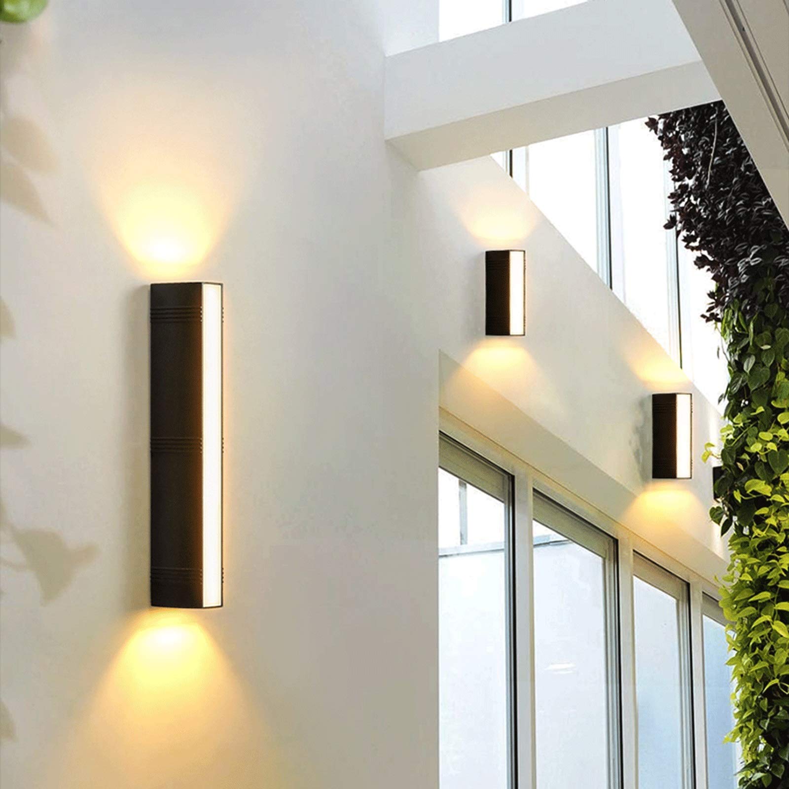 Modern LED Acrylic Wall Sconce Lighting - 15W Warm White 2700K Up/Down Wall Lamp for Bedroom, Corridor, Stairs & Bathroom - Indoor Lighting Fixture, Home Decor (Non-Dimmable, No Plug, 1 Pack) - Perfect for Ambient Lighting in Hallways, Reading Nooks and Entryways
