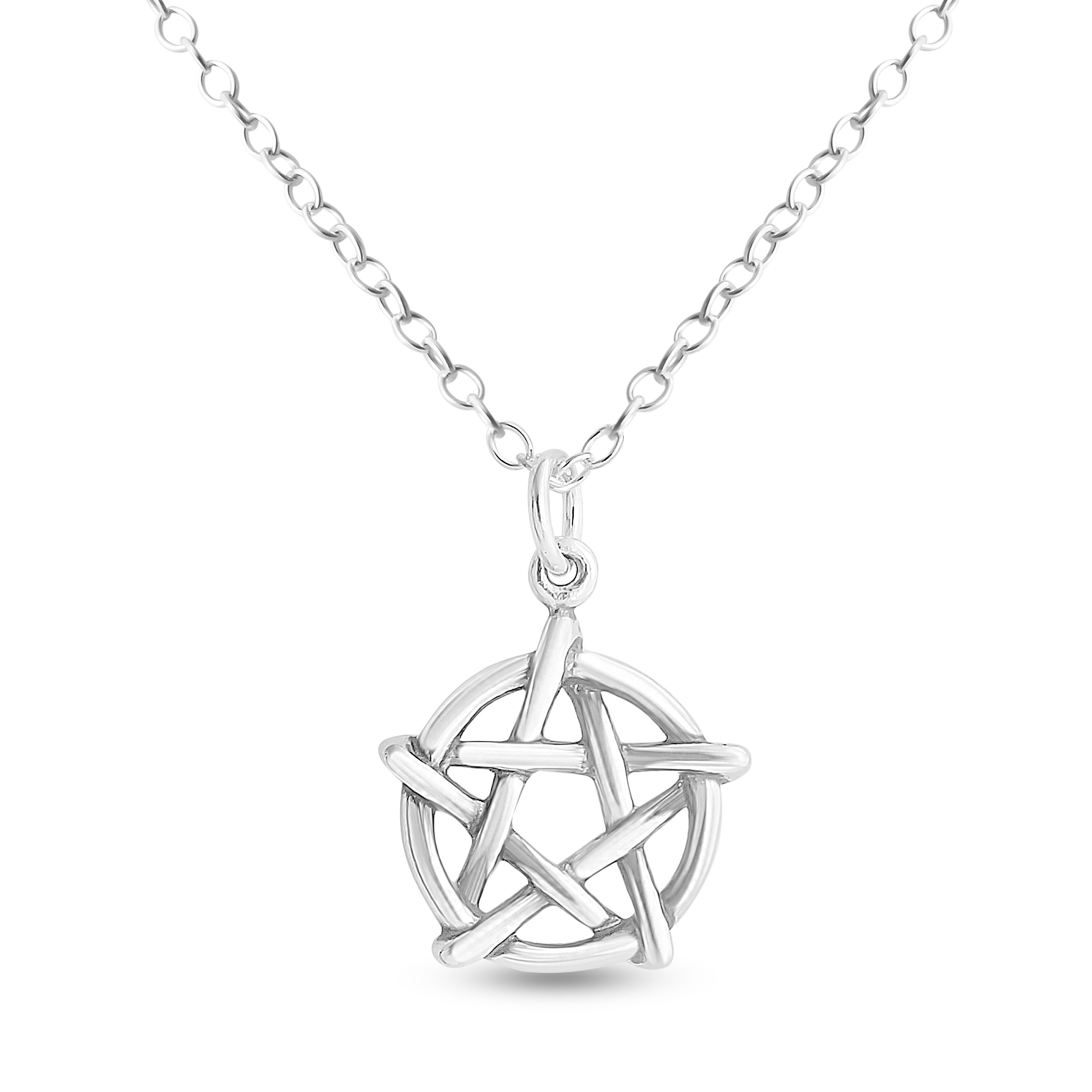 925 Sterling Silver Pentagram Pentacle Star Charm Pendant Necklace for Wiccan Jewelry, Witchcraft Accessories & Gothic Fashion - Perfect for Rituals, Spiritual Protection & Everyday Wear