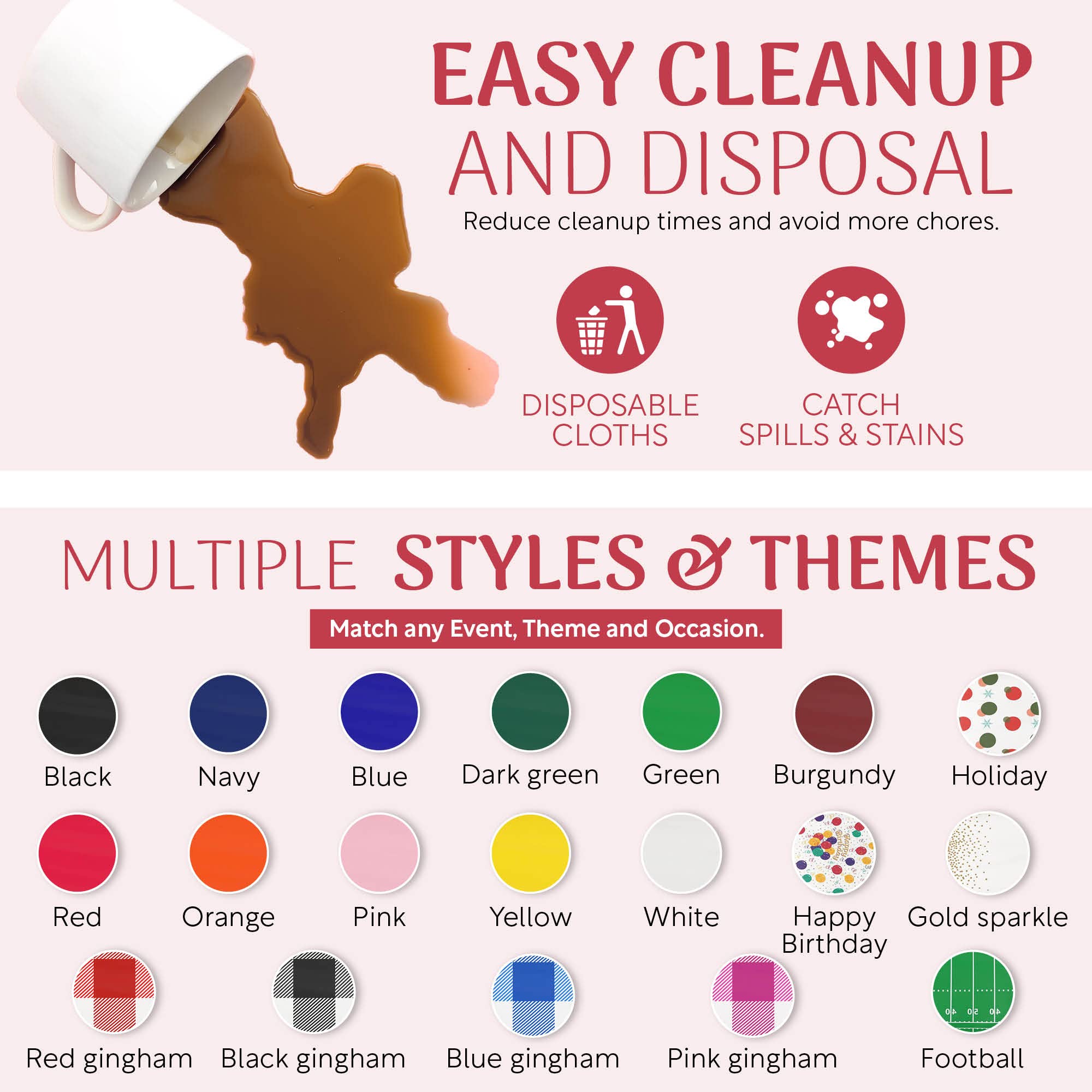 Grandipity Disposable Plastic Tablecloth Roll - 54