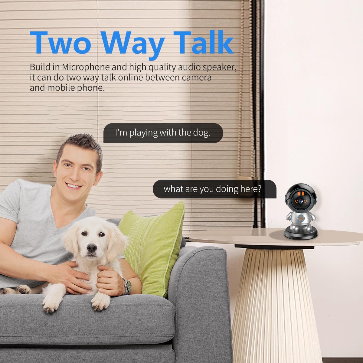 Smart WiFi Security Camera 3MP with 355° Pan & 60° Tilt - AI Human Detection, Night Vision, 2-Way Talk, Auto Tracking - Indoor/Outdoor Surveillance for Home & Business - Works with Alexa & Google Assistant