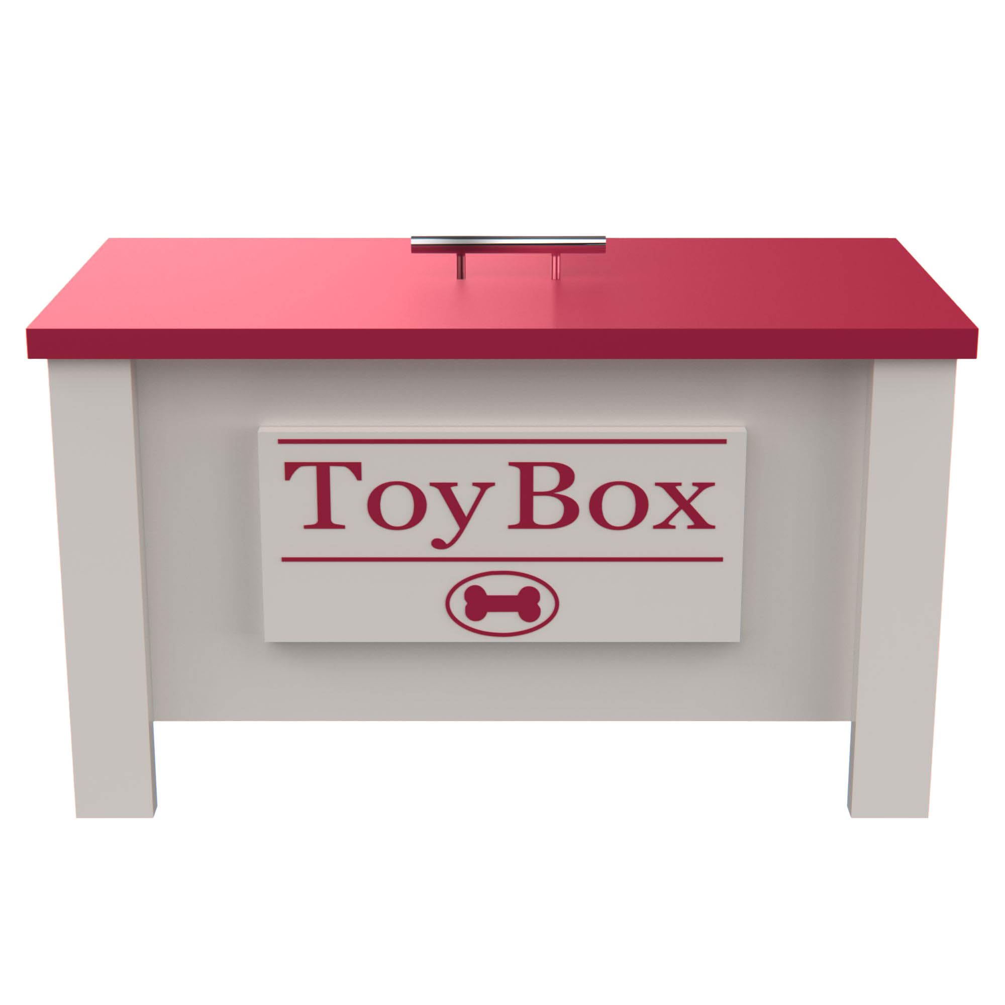 Personalized Dog Toy Box Storage Container - Durable Pet Organizer for Dog Treats, Toys, Leashes & Food | Perfect for Home, Travel & Grooming (Magenta)