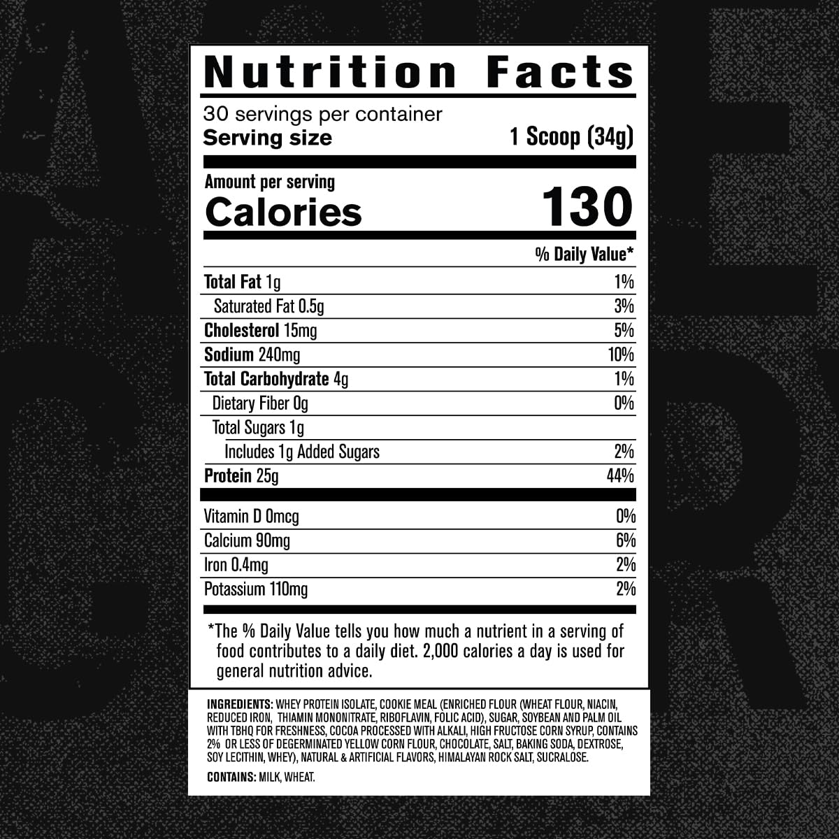 Jacked Factory Grass Fed Whey Protein Isolate Powder - Low Carb, Non-GMO, No Fillers for Muscle Building & Post Workout Recovery | Cookies & Cream Flavor | Ideal for Gym Enthusiasts & Athletes