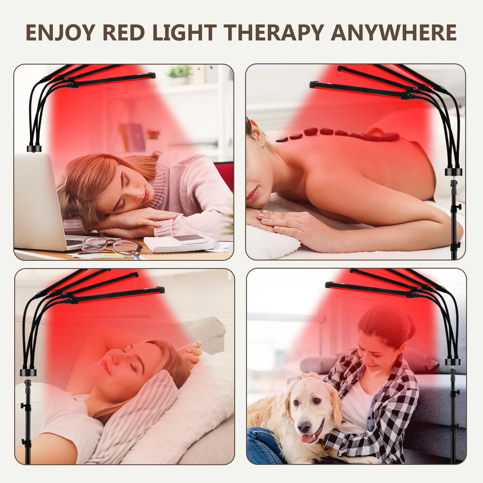 Red Light Therapy Lamp for Body Pain Relief - 660nm, 850nm & 940nm Infrared Light Therapy Device with Timer - 180 LED Panel for Home, Office & Gym Use - Muscle Recovery, Skin Care & Joint Pain Treatment