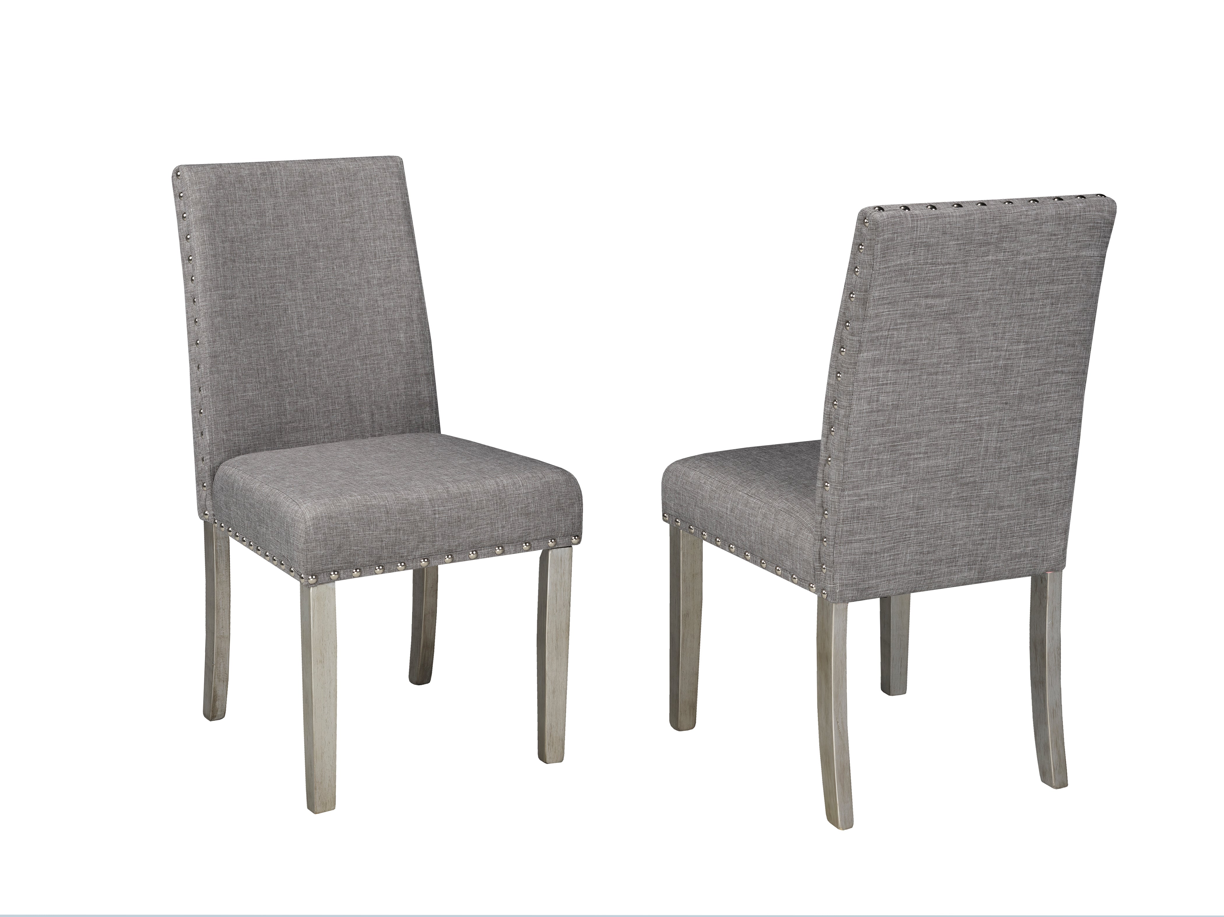 Bella Modern Dining Chairs Set of 2 - Mid Century Wooden Kitchen Chairs with Upholstered Seat - Perfect for Dining Room, Kitchen, Breakfast Nook & Small Spaces