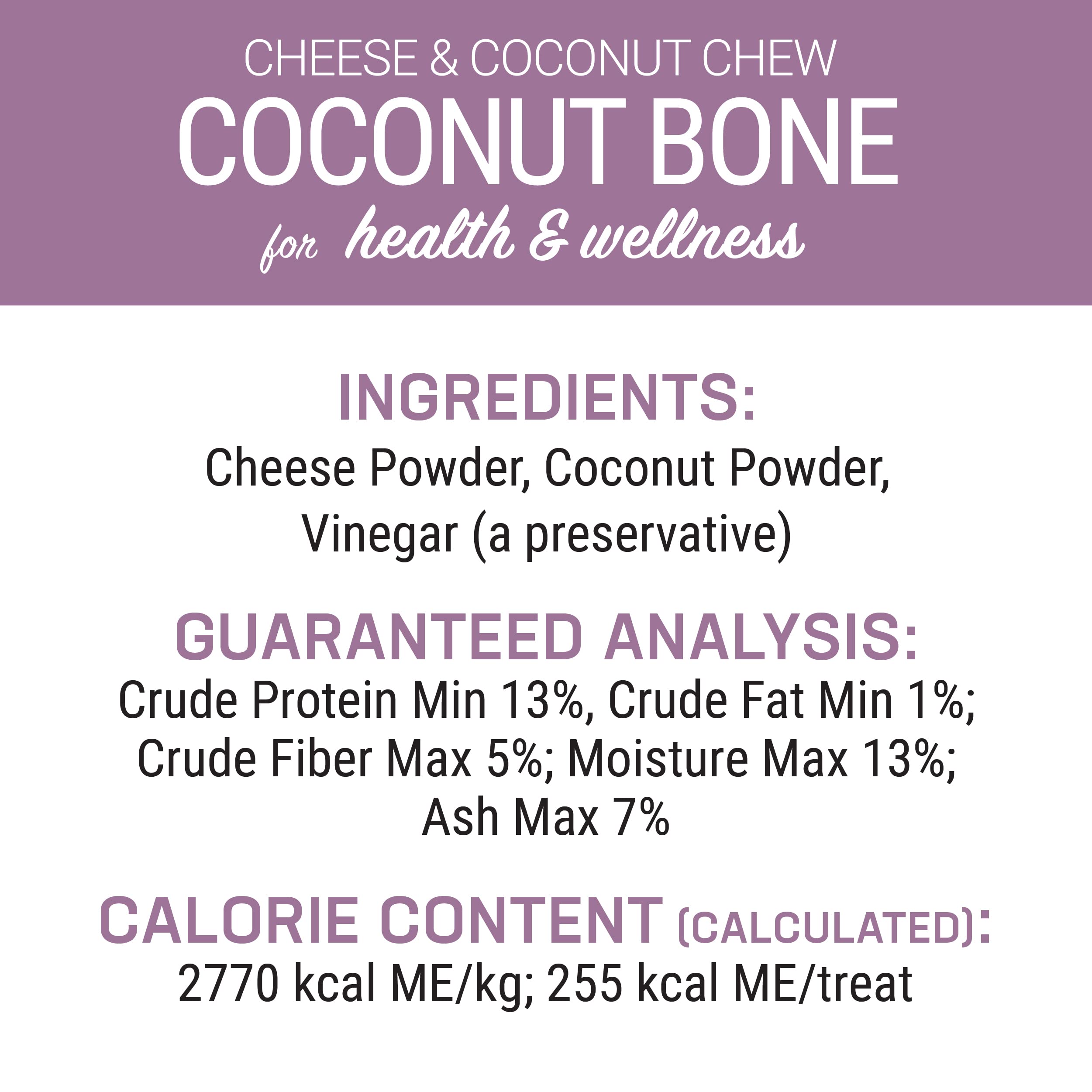 Natural Coconut & Himalayan Cheese Dog Chew - Long-Lasting, Protein-Rich, Stain-Free Dental Treat for Small Dogs Under 45 Lbs | 100% Grain-Free, Lactose-Free & Gluten-Free | Perfect for Teething, Training & Indoor Use Without Strong Odor