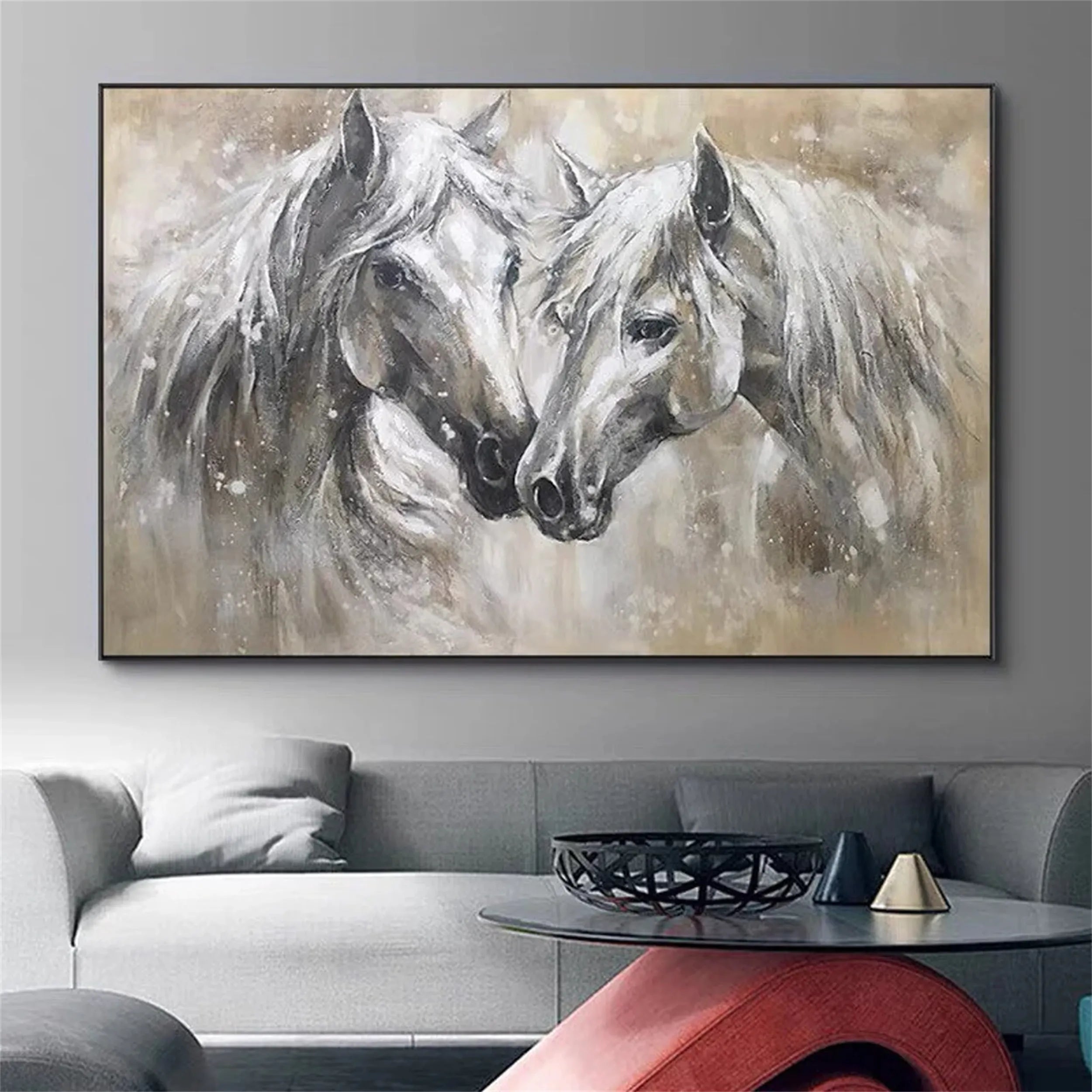Animal Art Painting #AP046 - Handmade Wildlife Canvas Wall Decor for Living Room, Bedroom & Office