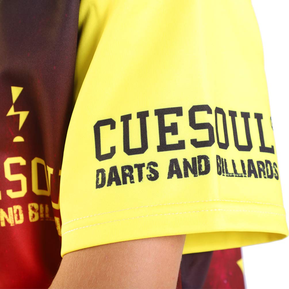 **CUESOUL Men's & Women's Short Sleeve Casual Shirt - Breathable Athletic Dart Shirt for Professional Players | Perfect for Dart Tournaments & Casual Wear**