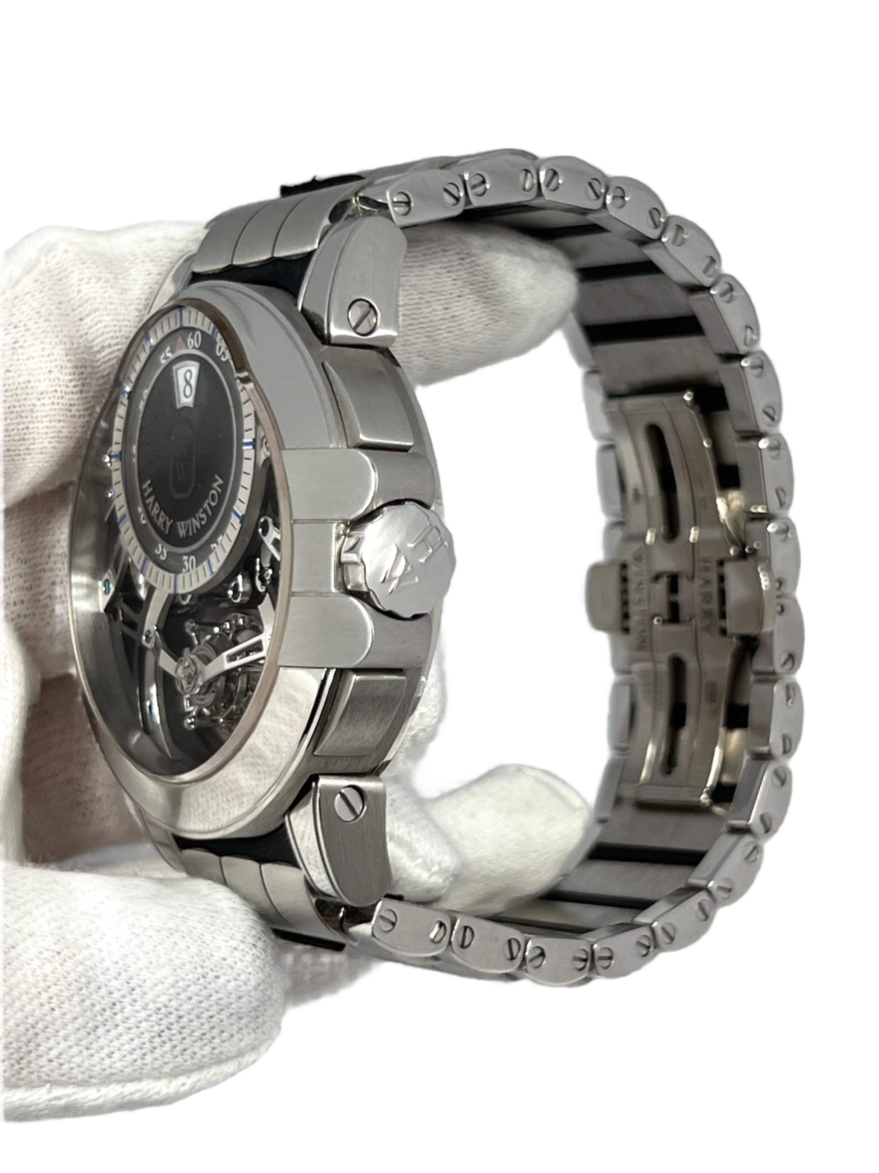 Harry Winston Ocean Tourbillon Jumping Hour White Gold Men's Watch - Luxury Swiss Timepiece for Collectors & Special Occasions - Perfect for Gala Events, Business Meetings & Exclusive Gatherings