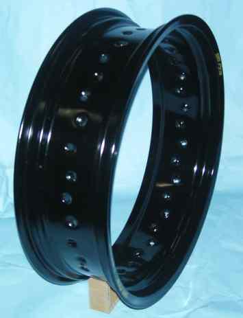 RIM SM PRO 16 x 1.85 28 Hole Rear Wheel Rim for Kawasaki KX80 (1998-2000) KX85 (2001-2021) KLX140 (2005-2020) - Durable Black Motorcycle Rim for Off-Road & Motocross Racing