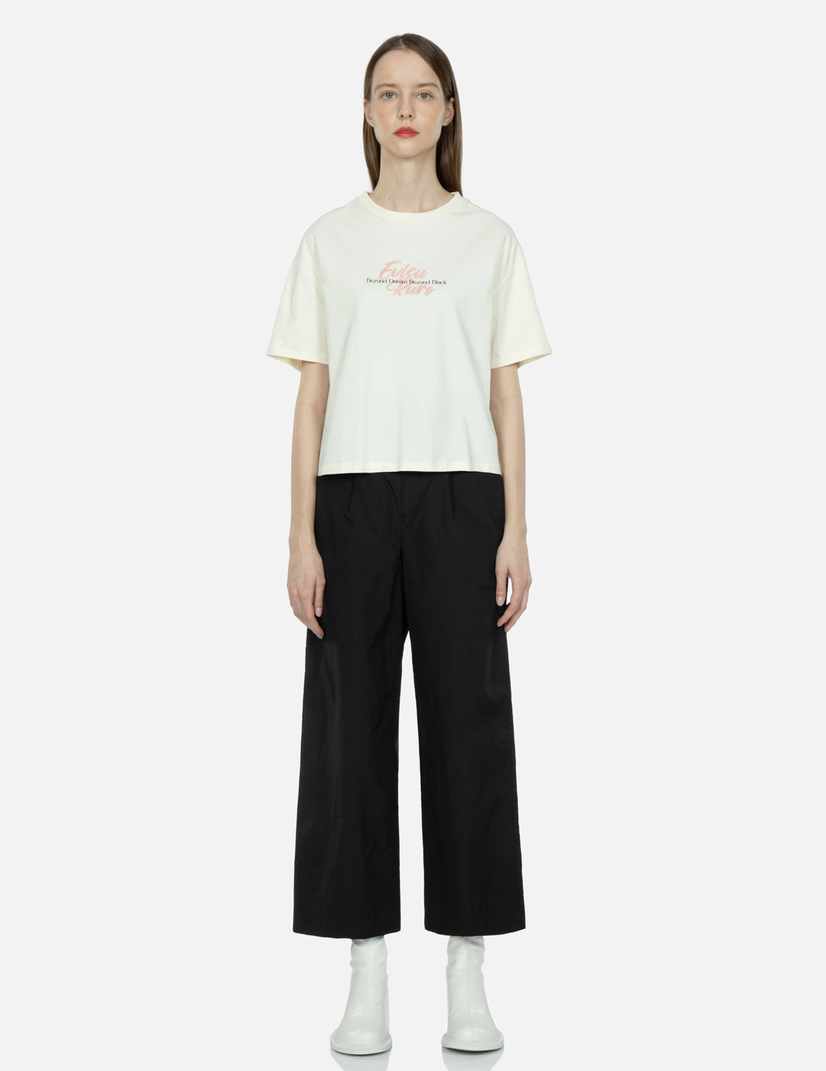 High Waist Straight Leg Pants for Women - Slim Fit Trousers with Elastic Waistband | Perfect for Office, Casual Wear & Travel