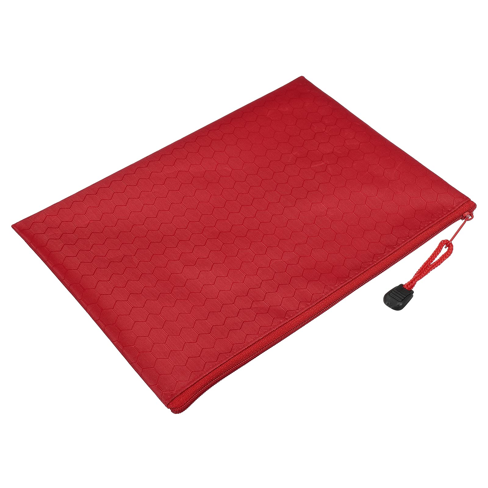 Waterproof A5 Zipper File Bags 10 Pack - Document Organizer Pouch for Office, School & Travel Supplies - Red (Perfect for Storing Passports, Receipts & Important Papers)