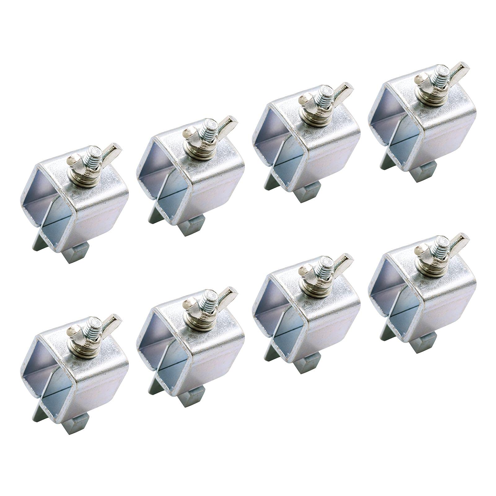 Faddare 8-Piece Heavy Duty Butt Welding Clamps Set - Small Auto Body Panel Clamps for Edge-to-Edge Welding, Silver Sheet Metal Alignment Positioners | Perfect for Automotive Repair, Metal Fabrication & DIY Welding Projects