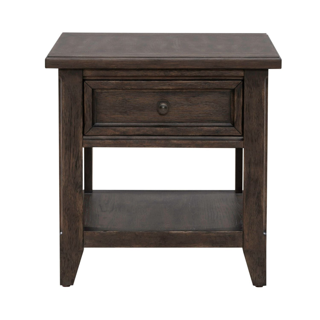 Stylish Wooden End Table for Living Room - Modern Nightstand with Storage Shelf - Perfect for Bedroom, Office, or Lounge Decor