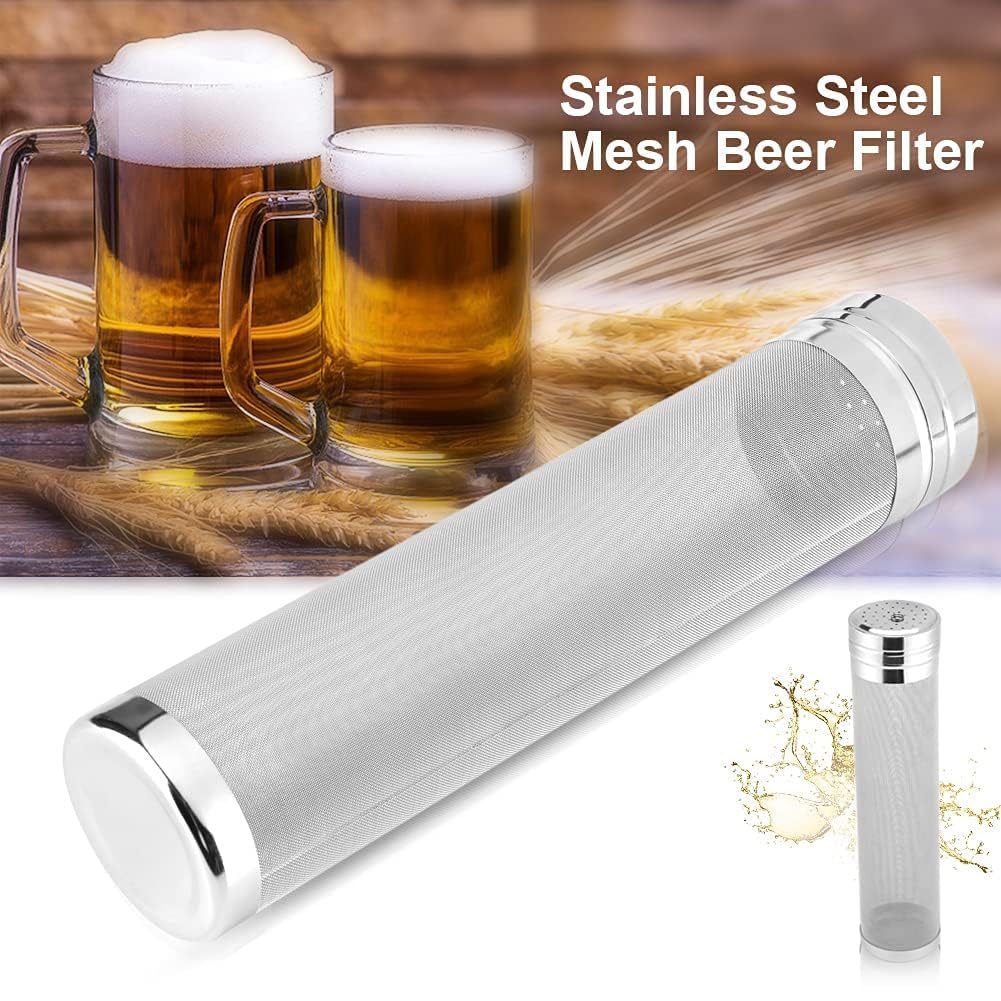 Cyrank 300 Micron Stainless Steel Beer Brewing Mesh Filter - Dry Hopper Filter, Hop Strainer & Brewing Basket for Homebrew Beer Making | Perfect for IPA, Lager, and Craft Beer Brewing