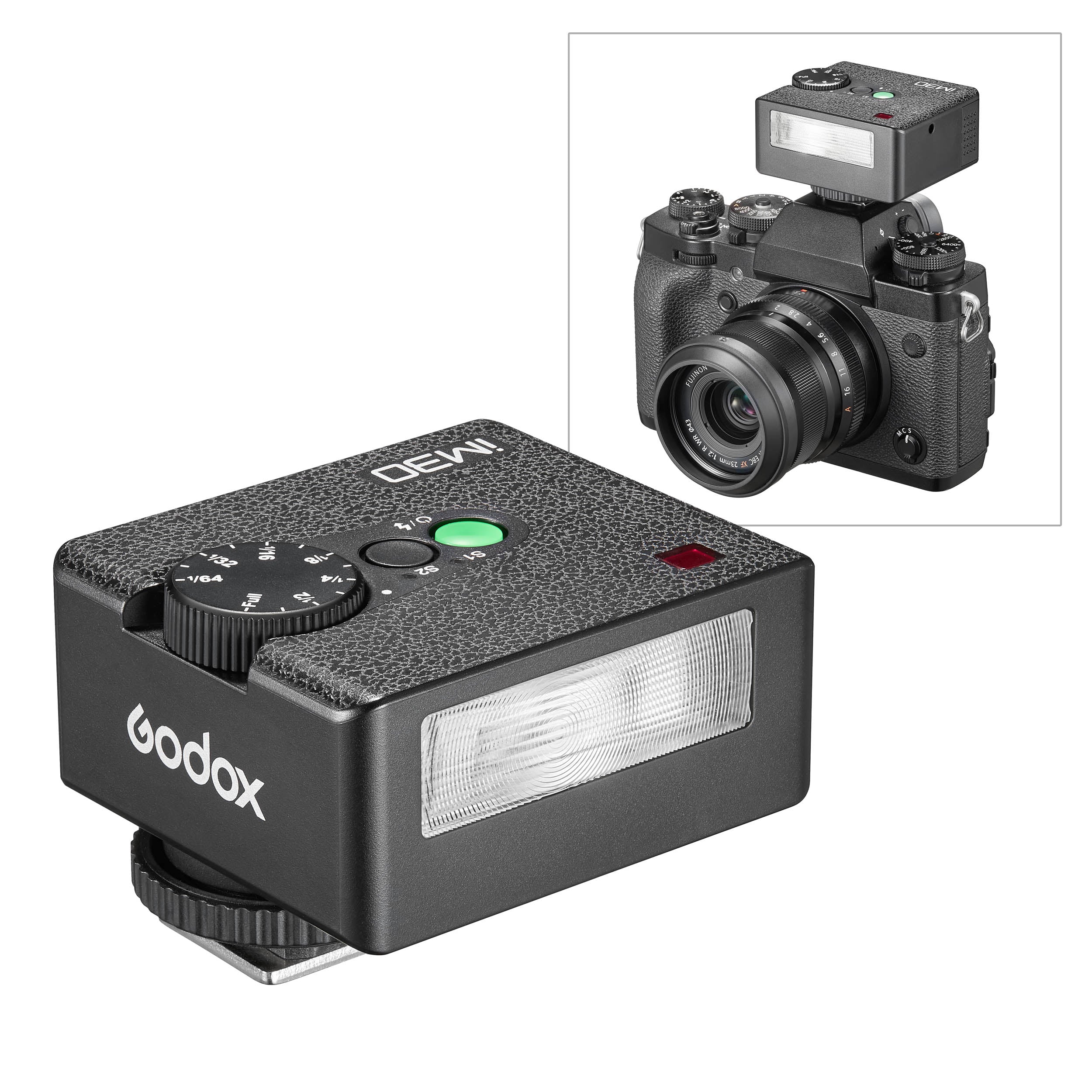 iFlash iM30 Compact Manual Camera Flash for DSLR & Mirrorless Cameras - Perfect for Portrait, Wedding, and Event Photography