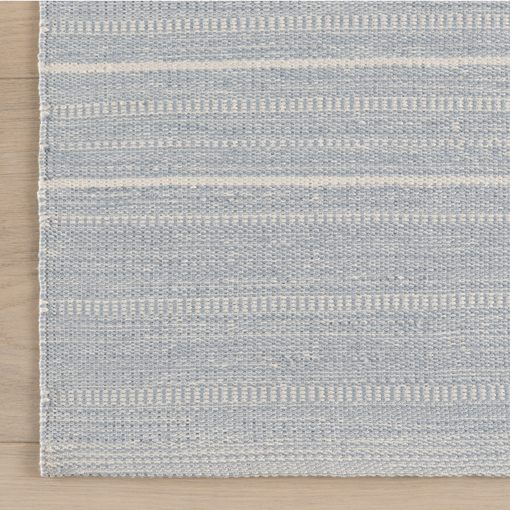 Handwoven Skipper Stripe Indoor/Outdoor Rug - Swedish Blue Design | Perfect for Patio, Living Room & Beach House Decor