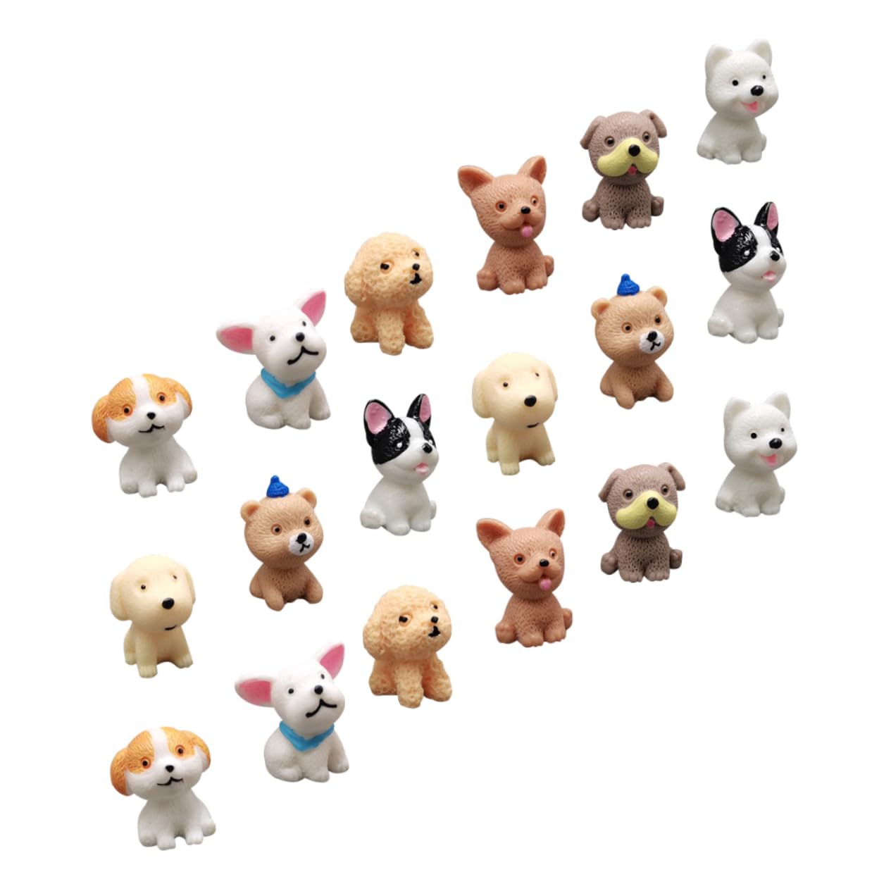 ERINGOGO 18pcs Mini Resin Dog Figurines - Realistic Puppy & Cat Micro Toys for Kids, Desktop Decor, Playsets, and Collectibles | Perfect for Birthday Gifts, Party Favors, and Home Decoration