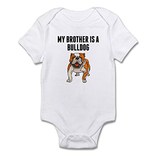 My Brother is a Bulldog Baby Bodysuit - Cute Animal-Themed Onesie for Infants & Toddlers - Perfect for Sibling Matching Outfits, Photo Shoots, and Playtime