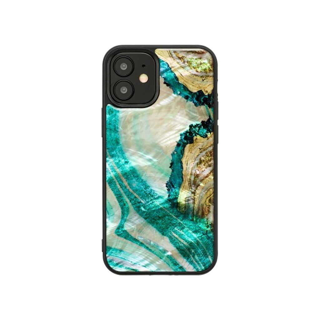 iKins Premium Protective Case for Apple iPhone 12 Mini - Aqua Agate Color, Slim Fit Shockproof Cover with Raised Bezels | Perfect for Everyday Use, Travel & Outdoor Activities