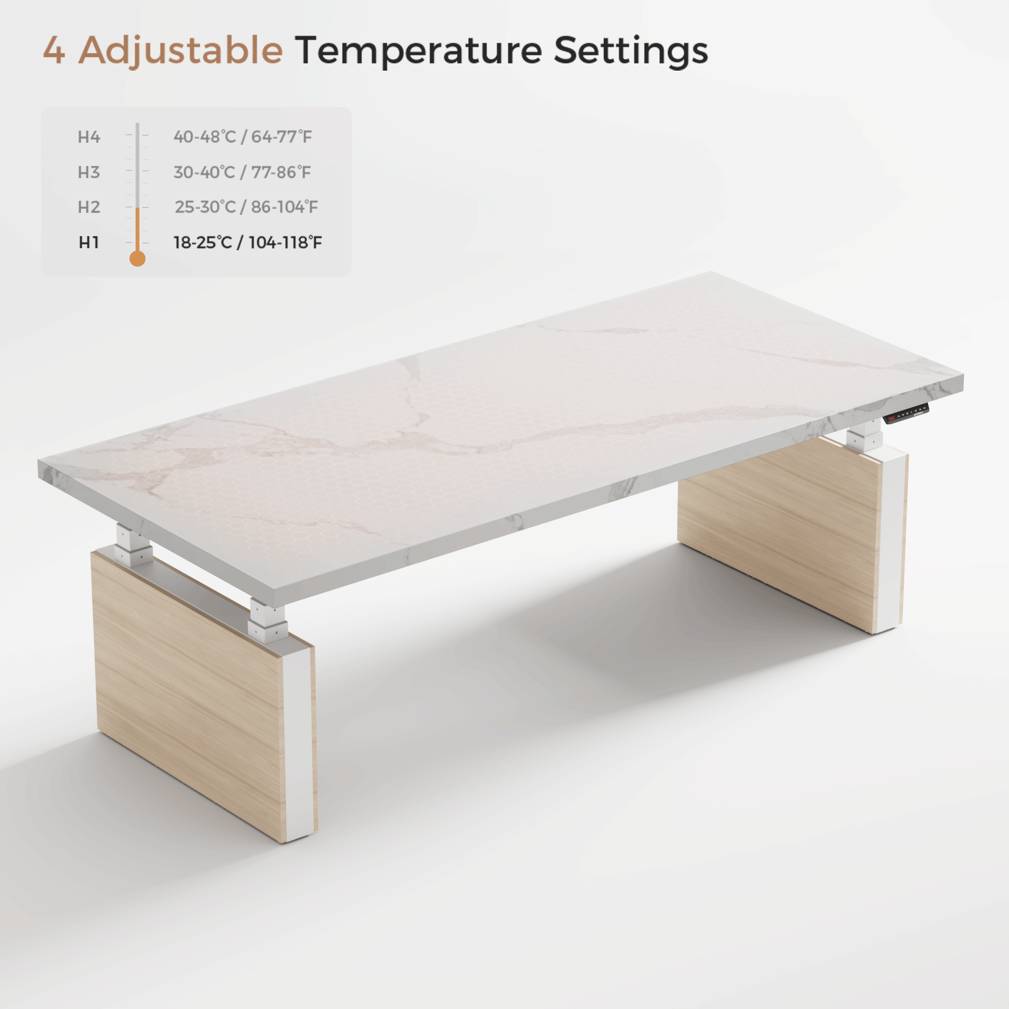 Zen Pro Executive Standing Desk - Adjustable Height Electric Standing Desk for Home & Office - Ergonomic Workstation for Productivity & Comfort