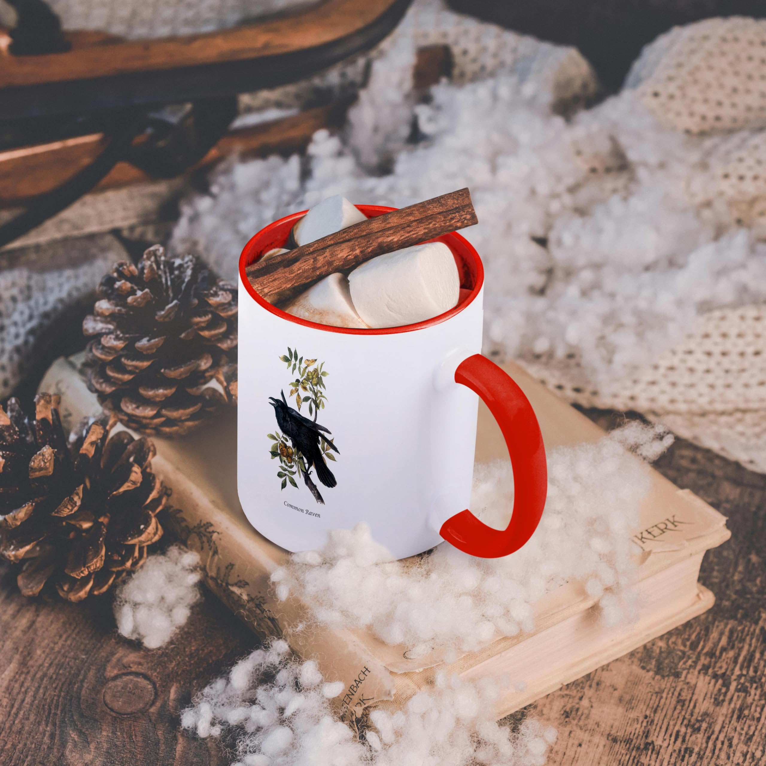 3D Printed 11oz Coffee Mug - Common Raven by John James Audubon | Funny Gift for Bird Lovers, Office Use & Home Decor | BLN John James Audubon Collection