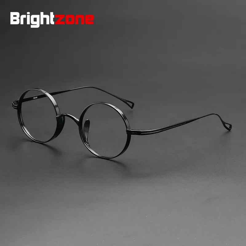 Brightzone Women's Full Rim Round Oval Titanium Eyeglasses - Lightweight & Durable Frame for Reading, Work & Everyday Use | Model 105182